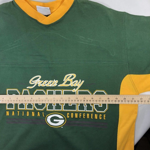 Vintage Deadstock NWT Green Bay Packers 3/4 Sleeve Shirt M Game Day 90s 1998 - Picture 11 of 12